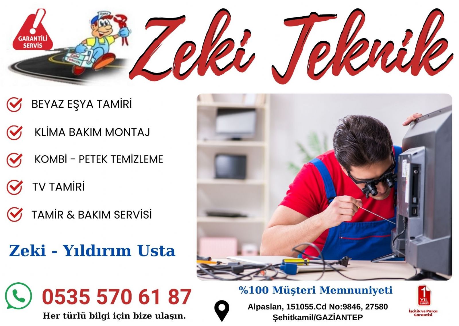 Şehitkamil Televizyon Tamircisi